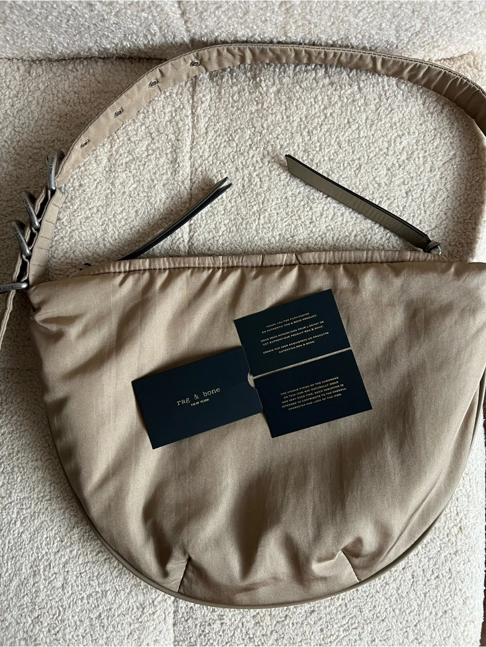 Rag & Bone Beige Spire Mini Hobo Bag
